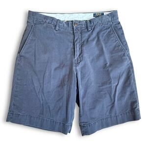 Polo Ralph Lauren Stretch Classic Fit Chino Shorts Navy Blue Preppy Norm Mens 32